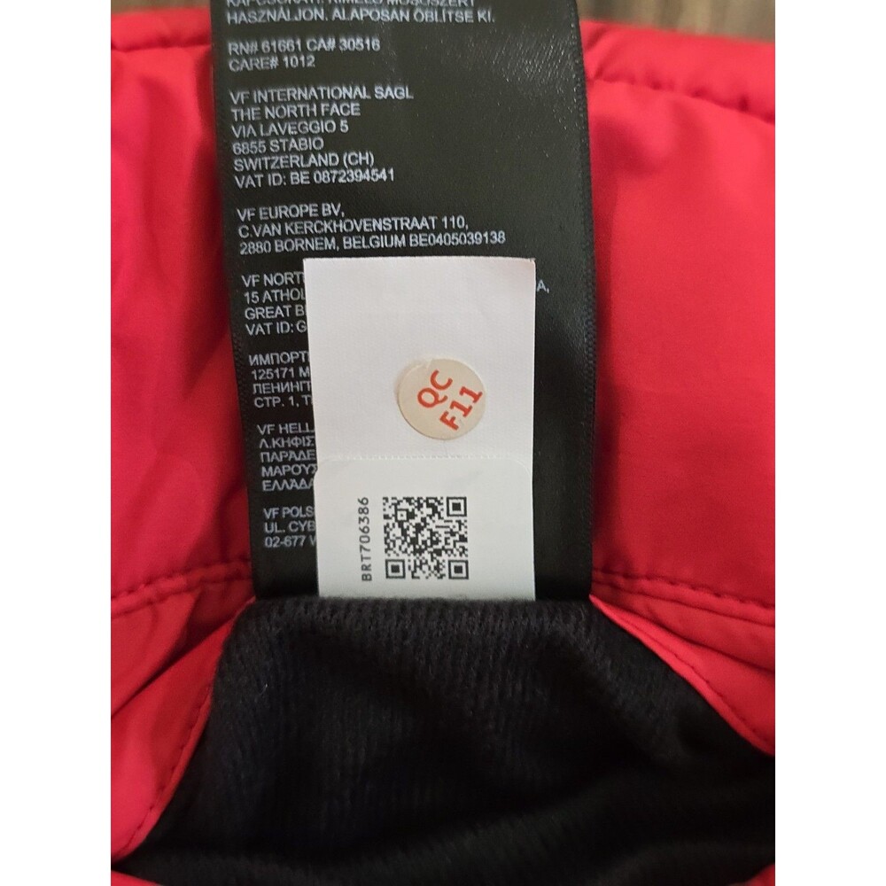 The North Face Perrito Reversible Jacket Red Black Plaid Hooded Boys L 14/16 - Picture 14 of 15